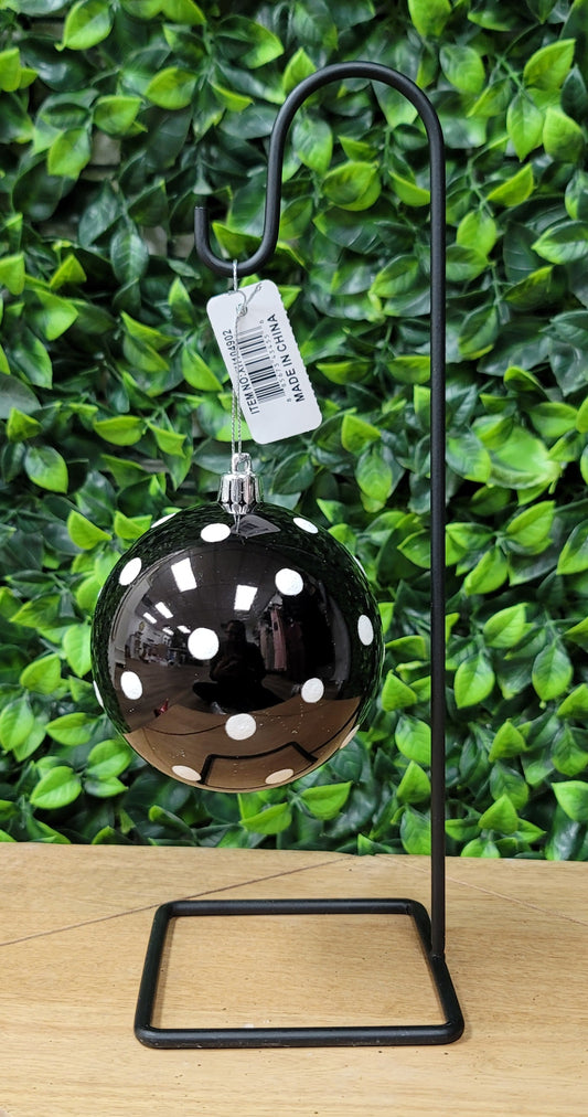 Black Ornament w/pokadots