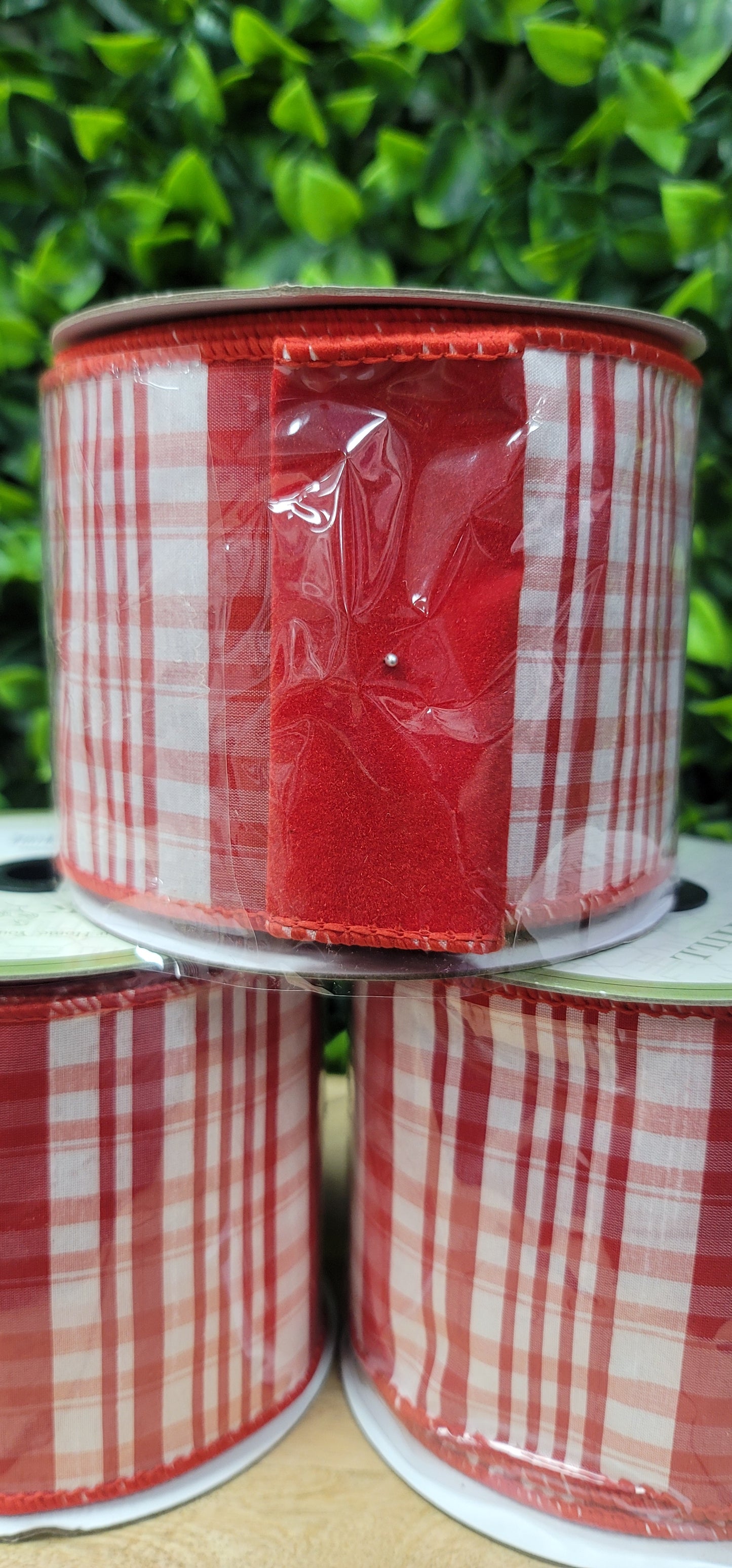 Peppermint Plaid Ribbon