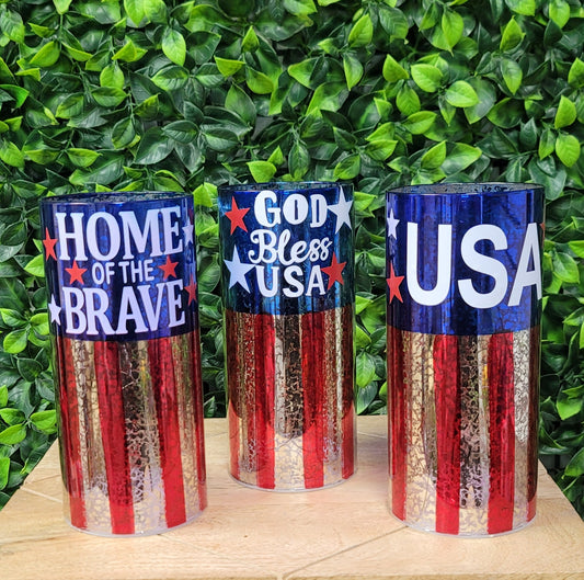 LED Patriotic Vase
