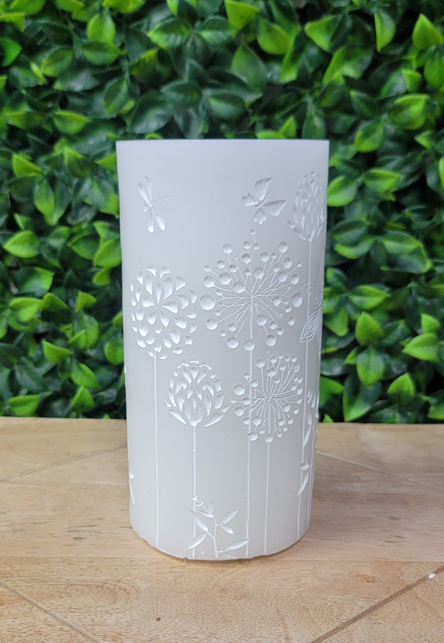 LED Flower Pillar Candle
