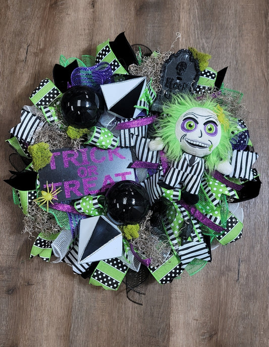 Beetlejuice Wreath