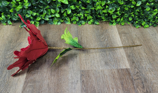 Large Poinsettia w/Glitter trim