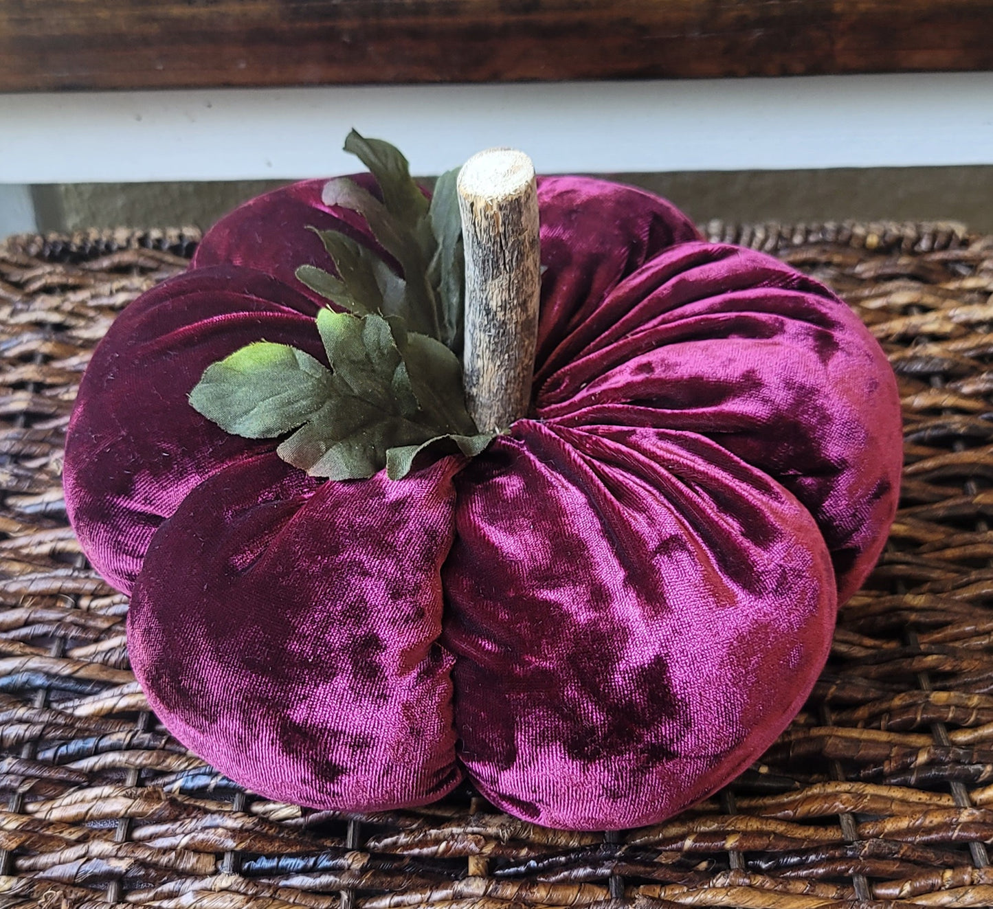 Maroon Fabric Pumpkin