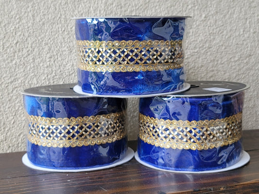 Royal Blue and Gold Ribbon