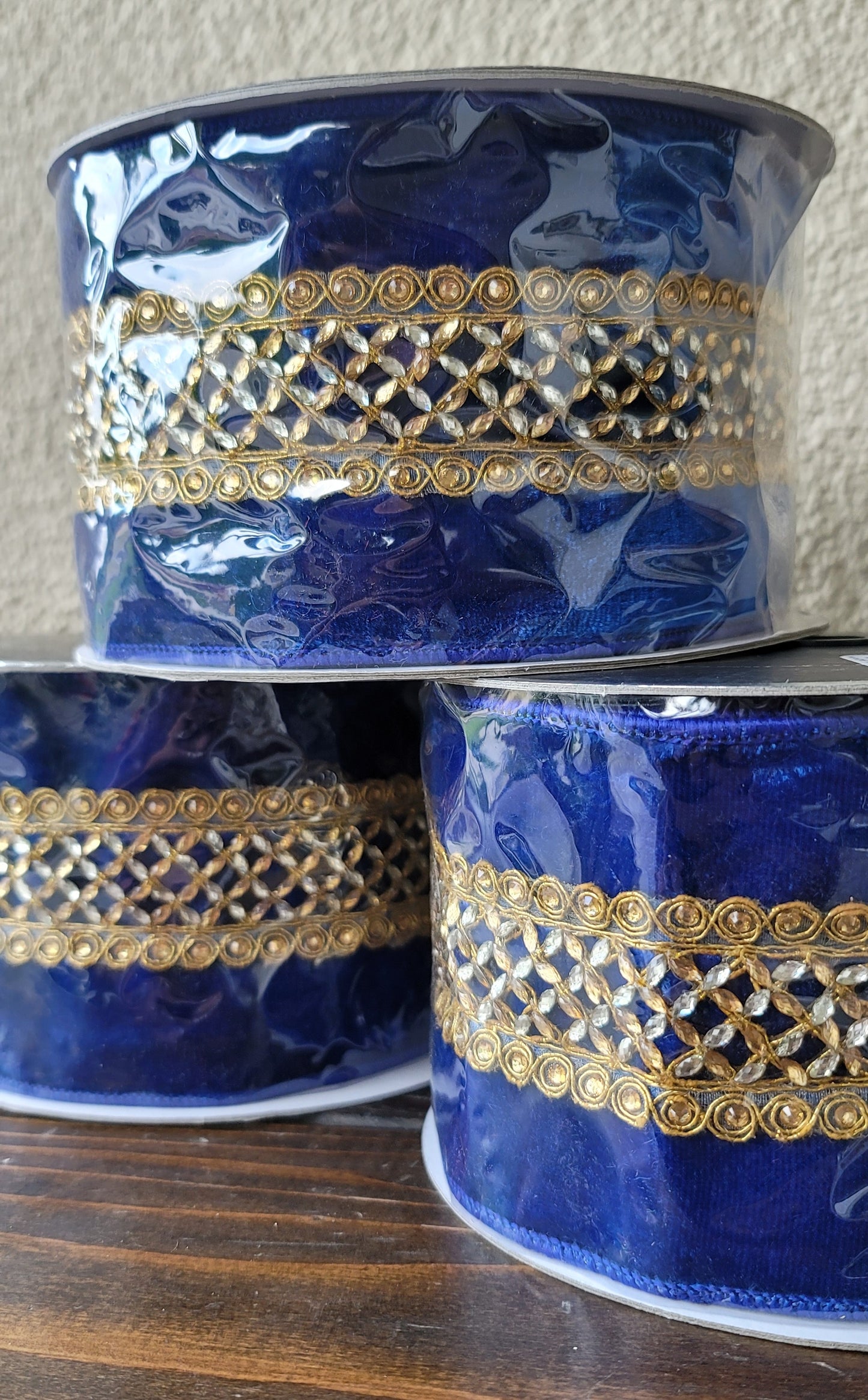 Royal Blue and Gold Ribbon