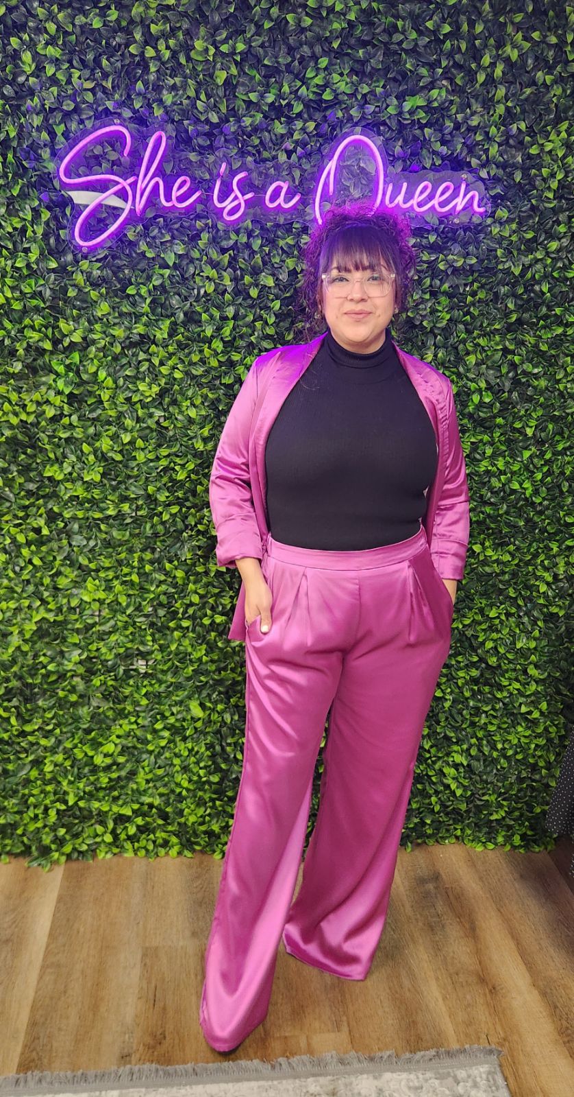 Orchid Satin Pants
