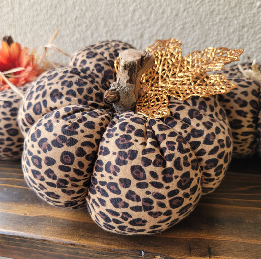 Cheetah Fabric Pumpkin