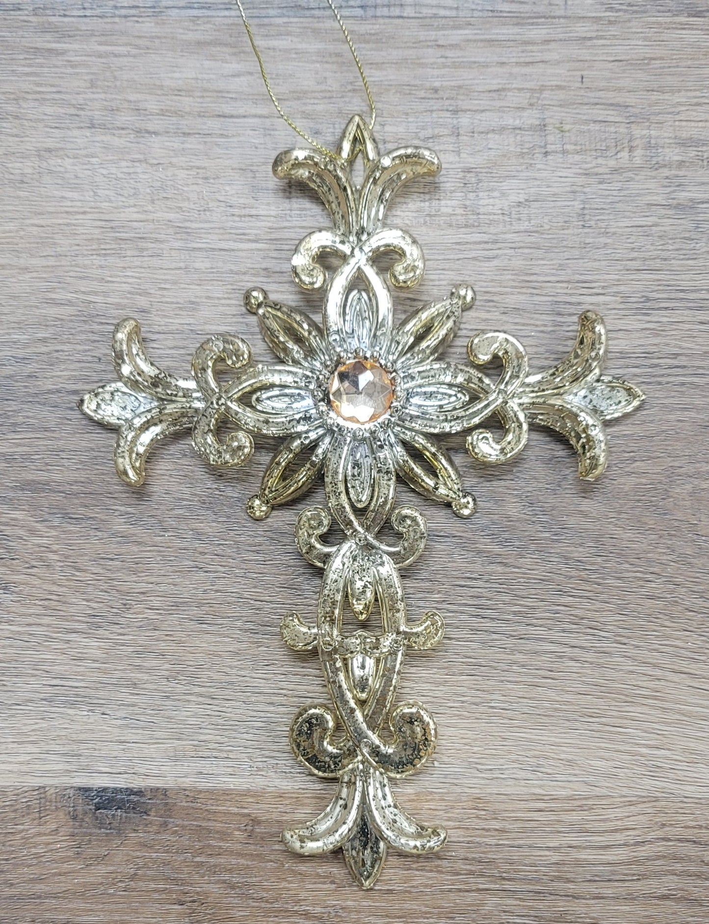 Gold Cross Ornament