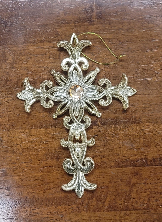 Gold Cross Ornament