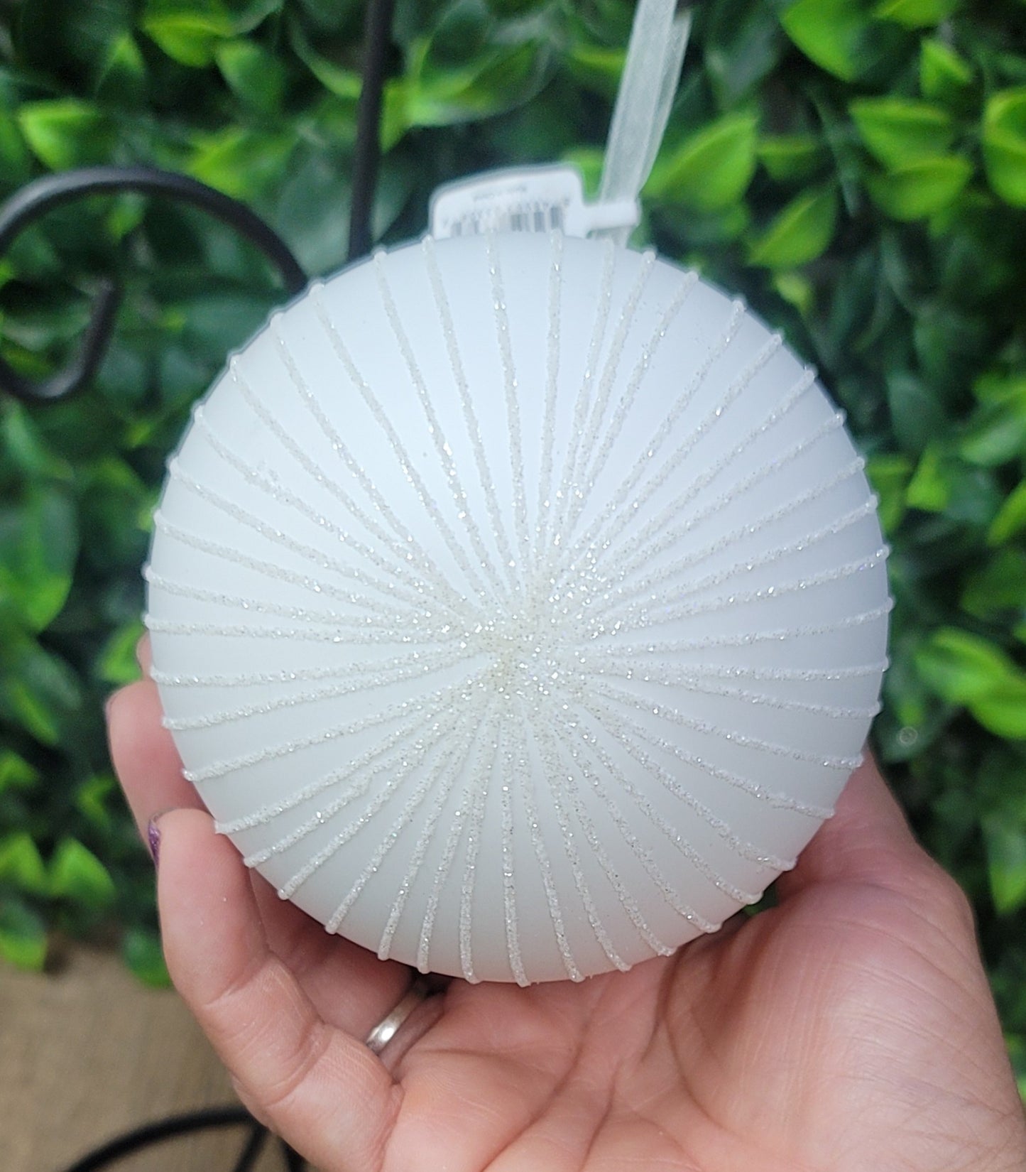 Glistening  Snowball  Ornament