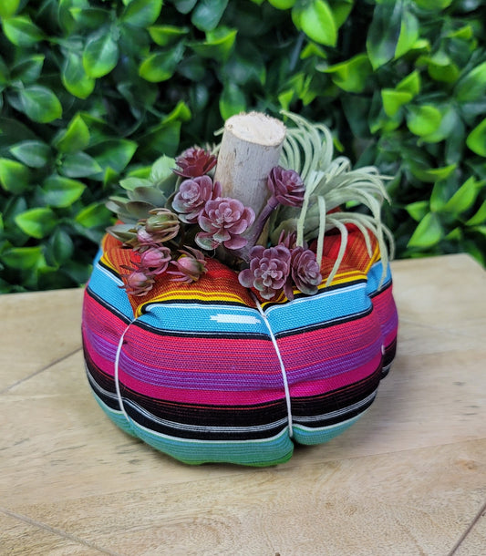 Serape Fabric Pumpkin