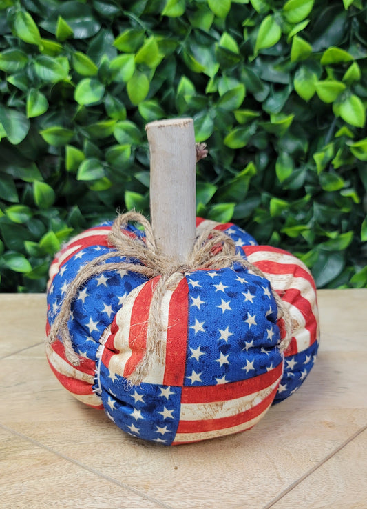 Americana Fabric Pumpkin