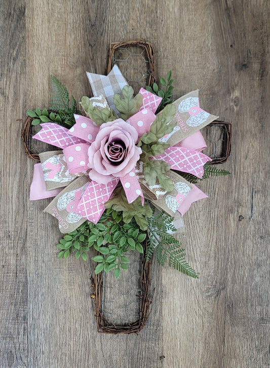 Pink Cross Door Hanger