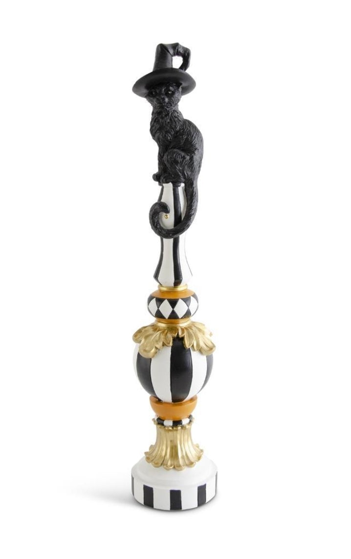 Black/White Cat Finial