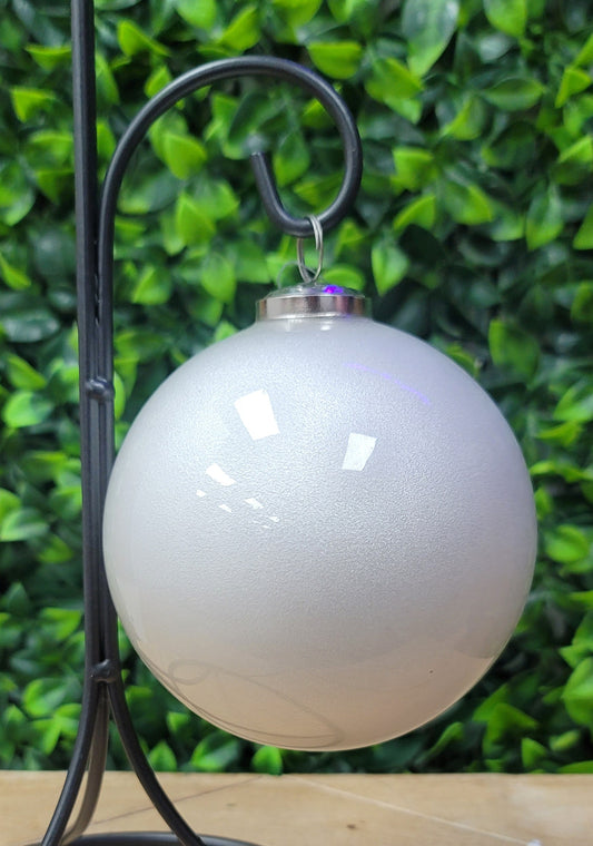 White Snowball Ornament