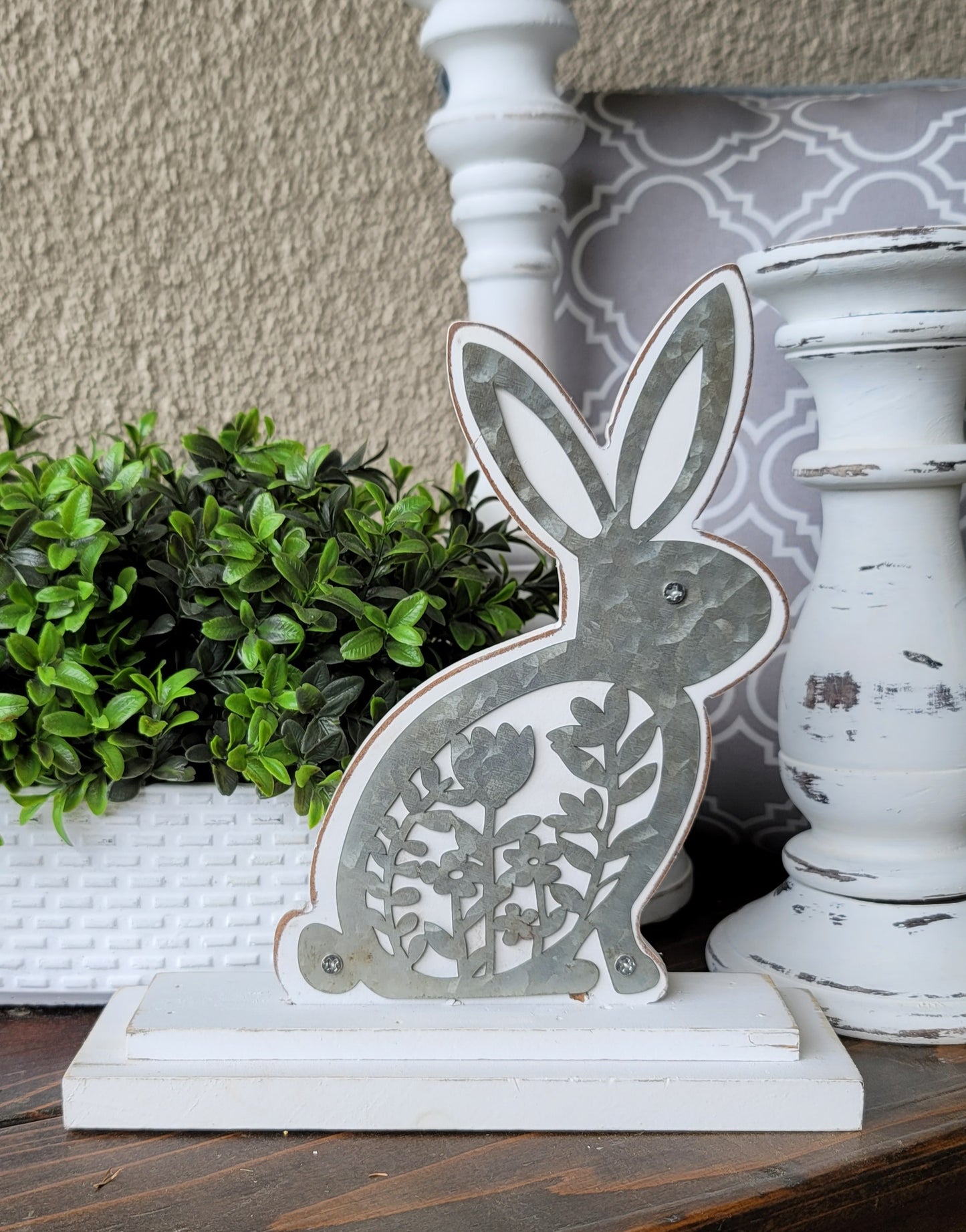 White Wooden Bunny