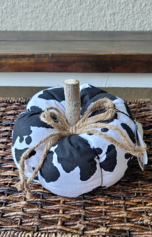 Cow Fabric Pumpkin