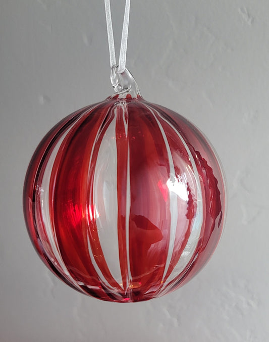 Red Striped Ornament